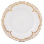 Golden Elegance Bread & Butter Plate A variation on a theme of the Fish Scale pattern, Golden Elegance retains the essence of the scales but lets the increased negative space create a dramatic tension between the gold and white.